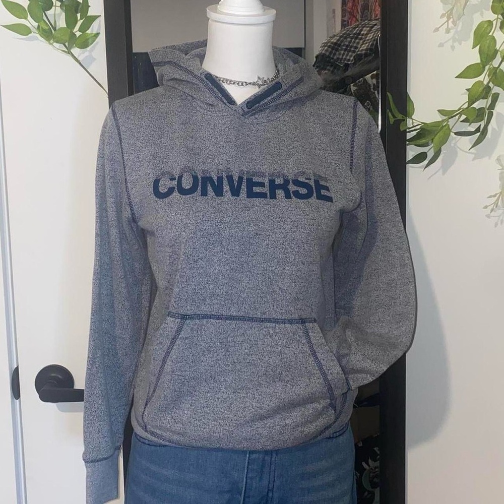 Converse kids 90s street style converse spell out oversized hoodie
